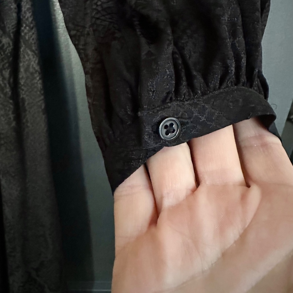 🖤🐍 NWT The Kooples Silk-Blend Snakeskin Jacquard Maxi Dress | $445 Retail - Picture 9 of 12